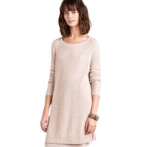 Anthropologie | Moth Tan Pasadena Split Long Sweater Dress Size Large